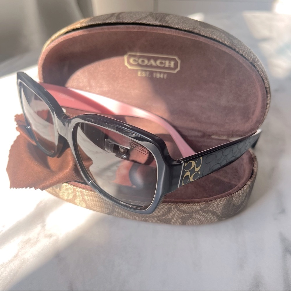 Coach Black Sunglasses with Signature Case